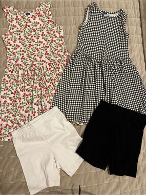 OLD NAVY GIRLS DRESS WITH MATCHING SHORTS SIZE SMALL